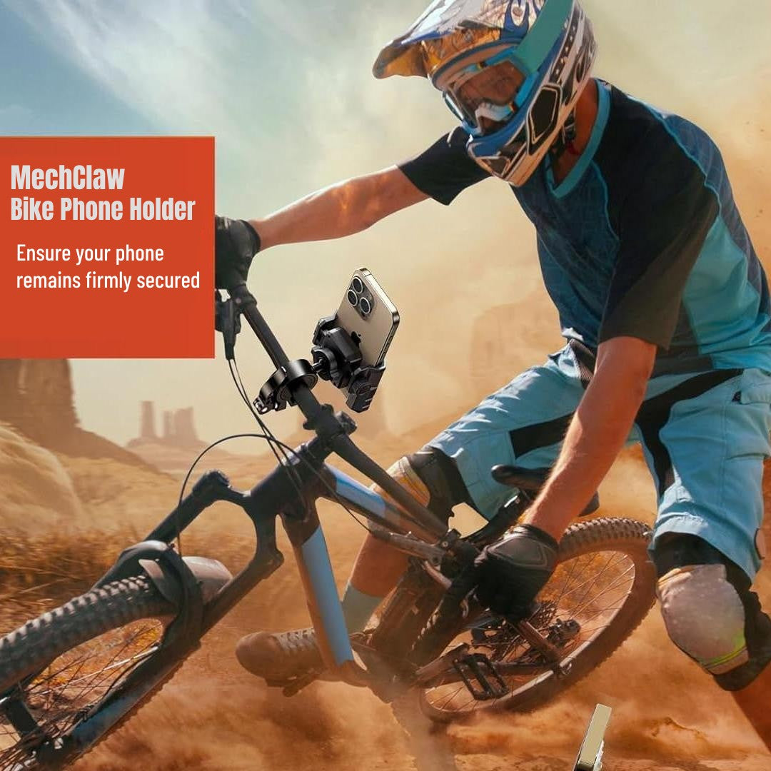 Bike Phone Mount, Universal Handlebar Phone Holder With Unblocked Camera Design, Fits Phones 4.7-7