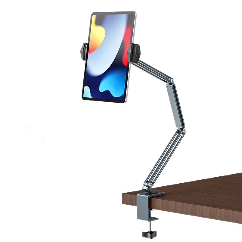 Rotating Arm Tablet Mount, Adjustable Tablet Holder for Desk, Universal Fit for iPad, Kindle, Phones and More