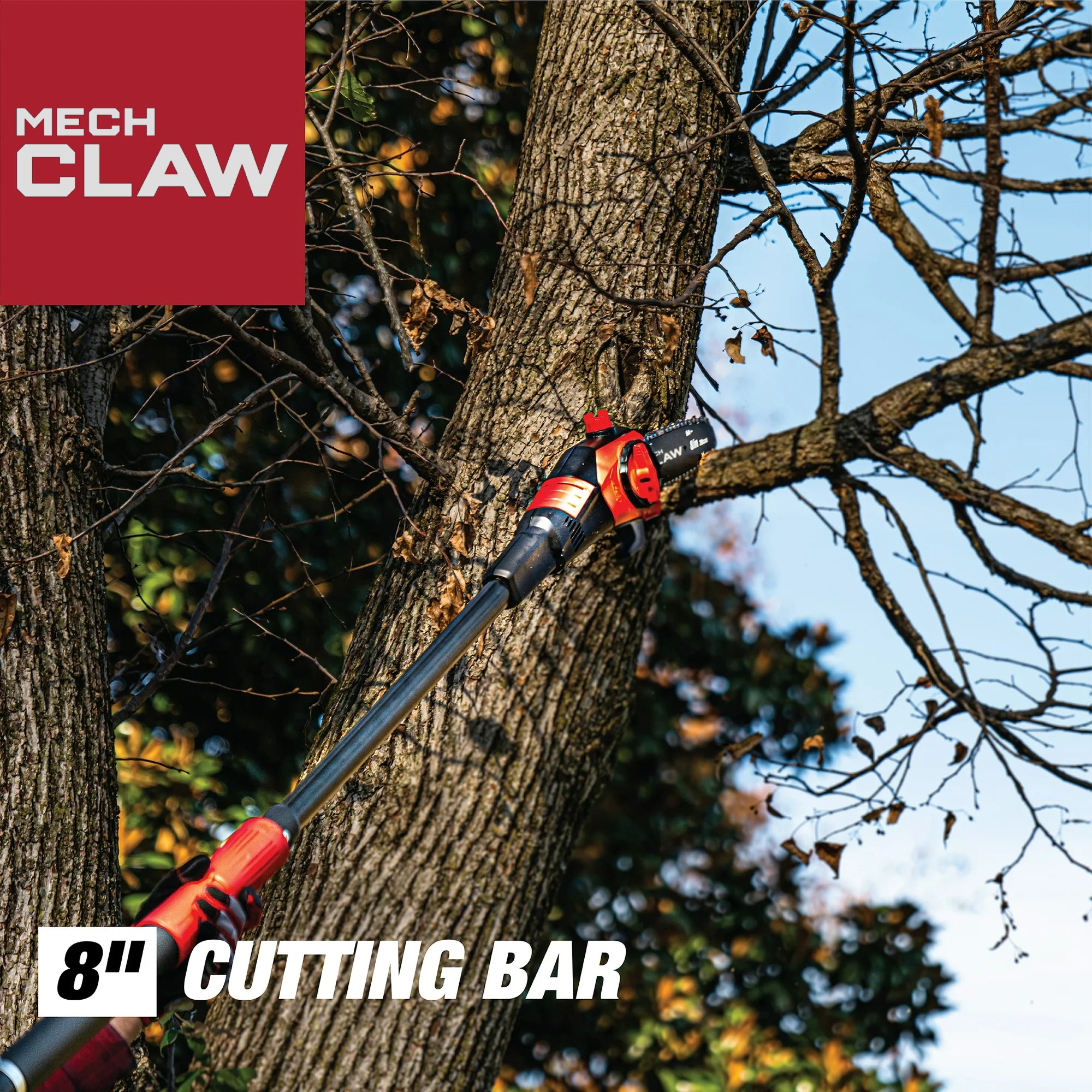 Long Reach Pole Chainsaw, Cordless Battery Powered Pole Saw For Tree Trimming