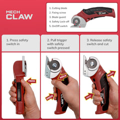 Cordless Electric Scissor, Powerful Rotary Cutter for Cardboard, Leather and More