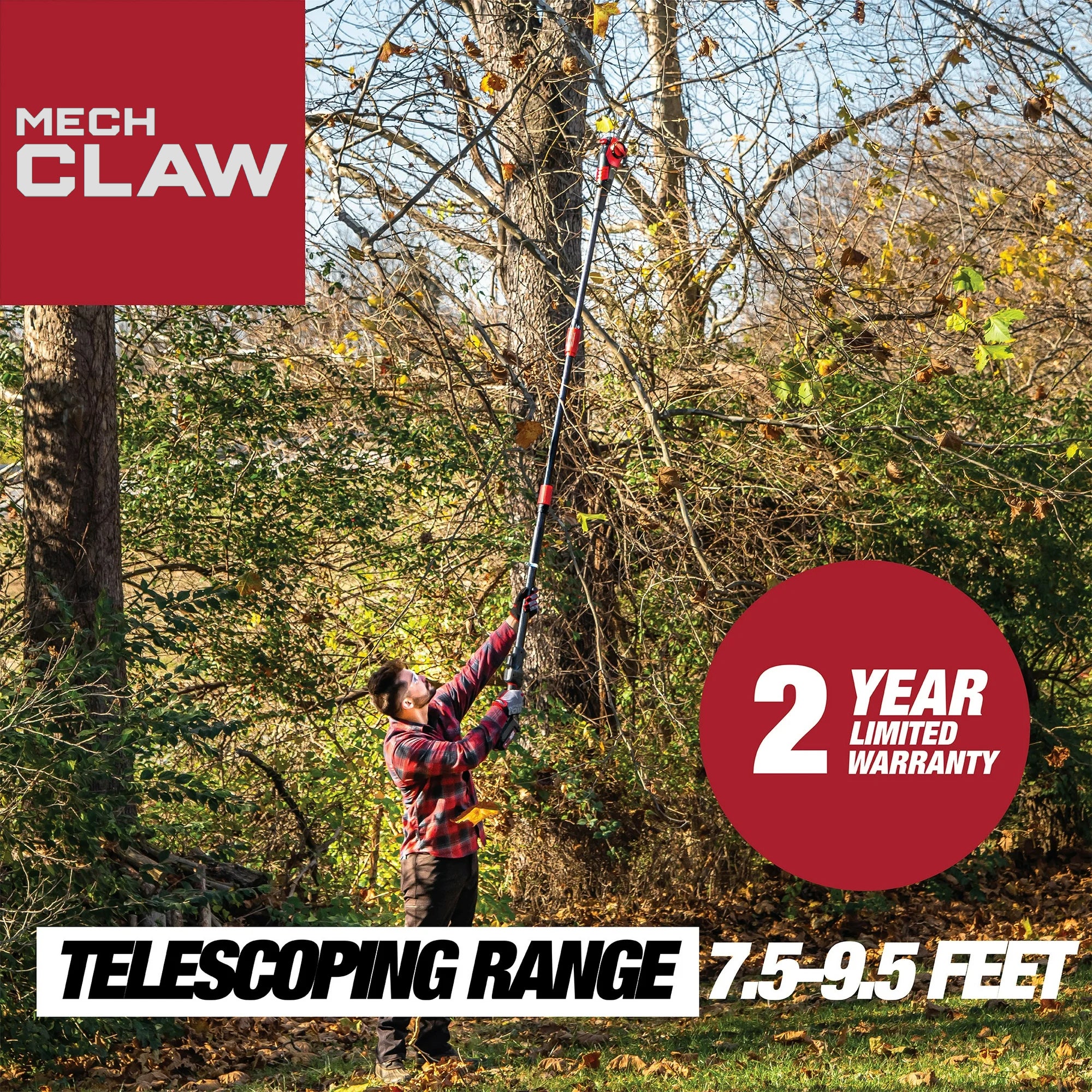 Long Reach Pole Chainsaw, Cordless Battery Powered Pole Saw For Tree Trimming